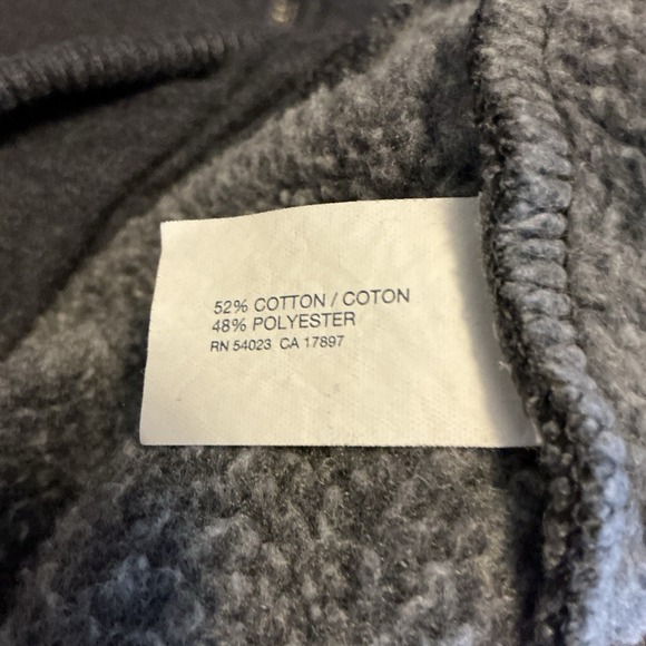 GAP‎ Full-Zip Raglan Bomber Jacket XXL Gray With Tan Sleeves Colorblock Cotton - Picture 4 of 4